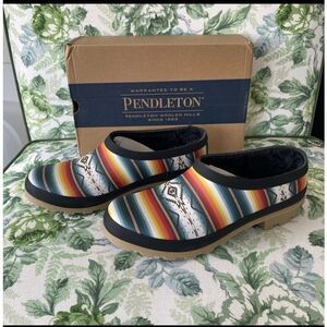 Pendleton Saltillo Sunset Fur Rain Clogs Shoes new Women's Size 10 M